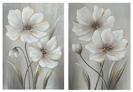 ΠΙΝΑΚΑΣ ΣΕ ΚΑΜΒΑ Fylliana Flowers 1/2 50x3x70εκ 108-124-045 - 2 ΤΕΜΑΧΙΑ