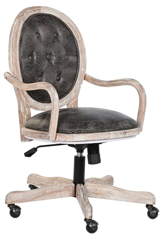 Καρέκλα Τραπεζαρίας DKD Home Decor Μαύρο Σκούρο καφέ 52 x 50 x 88 cm