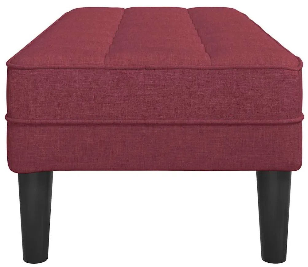 vidaXL παγκάκι Μπορντό 113 x 57 x 39 εκ. ύφασμα