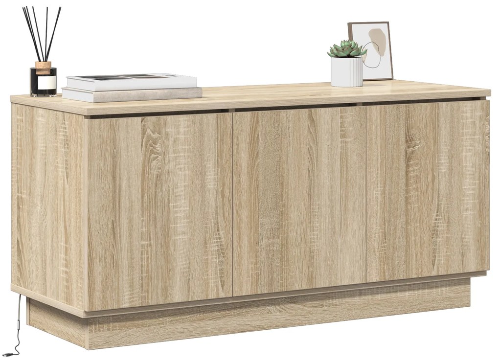 vidaXL ντουλάπι τηλεόρασης δρυς Sonoma 100x38x49 εκ. Επεξεργασμένο ξύλο