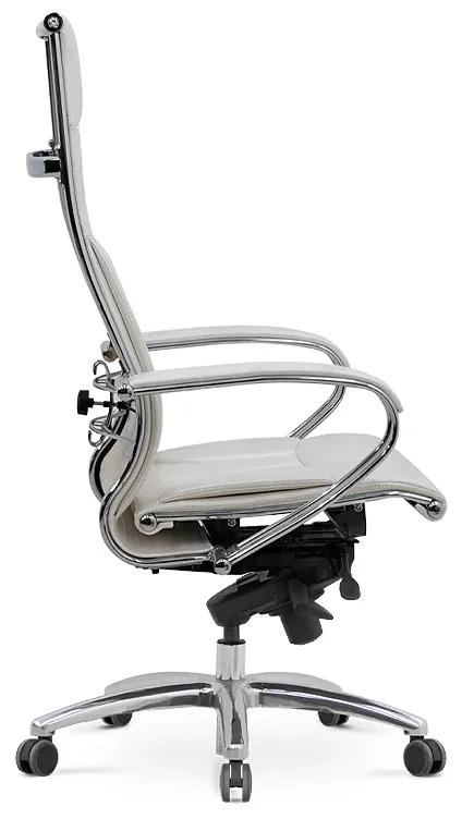 Καρέκλα γραφείου εργονομική Samurai-6 Megapap από τεχνόδερμα σε λευκό 70x70x122/133εκ. - Τεχνόδερμα - GP008-0033