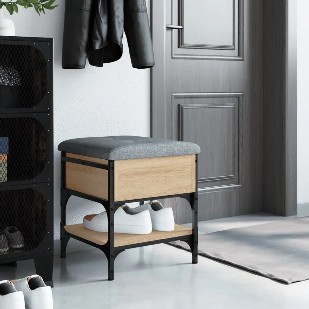 vidaXL Παπουτσοθήκη Sonoma Δρυς 42x42x45 εκ. από Επεξεργασμένο Ξύλο