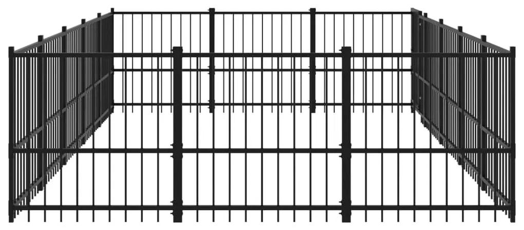 Κλουβί Σκύλου Εξωτερικού Χώρου 14,11 μ² από Ατσάλι - Μαύρο