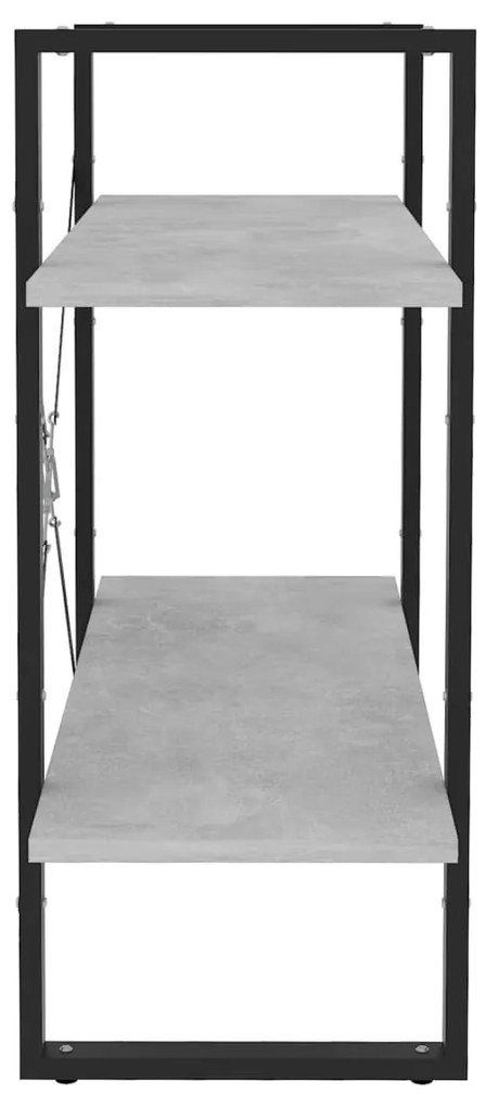 vidaXL Βιβλιοθήκη με 2 Ράφια Γκρι Σκυρ. 80 x 30 x 70 εκ. Επεξ. Ξύλο