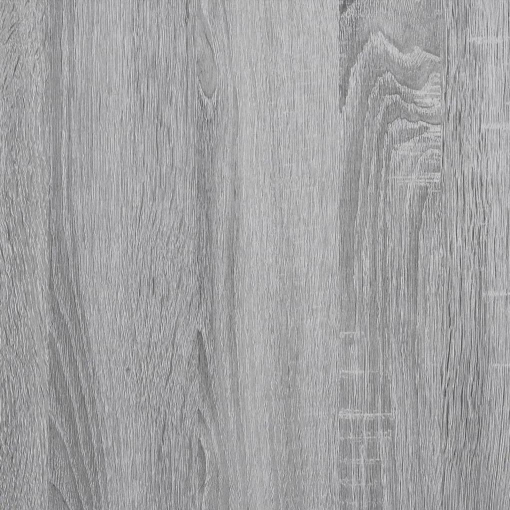 Ντουλάπι Τοίχου Γκρι Sonoma 68,5x37x35 εκ. με Γυάλινες Πόρτες - Γκρι