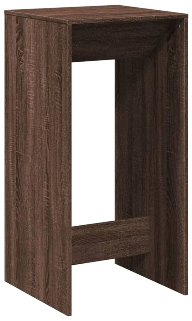 Τραπέζι Μπαρ Καφέ Δρυς 51x50x103,5 εκ. Επεξ. Ξύλο - Καφέ