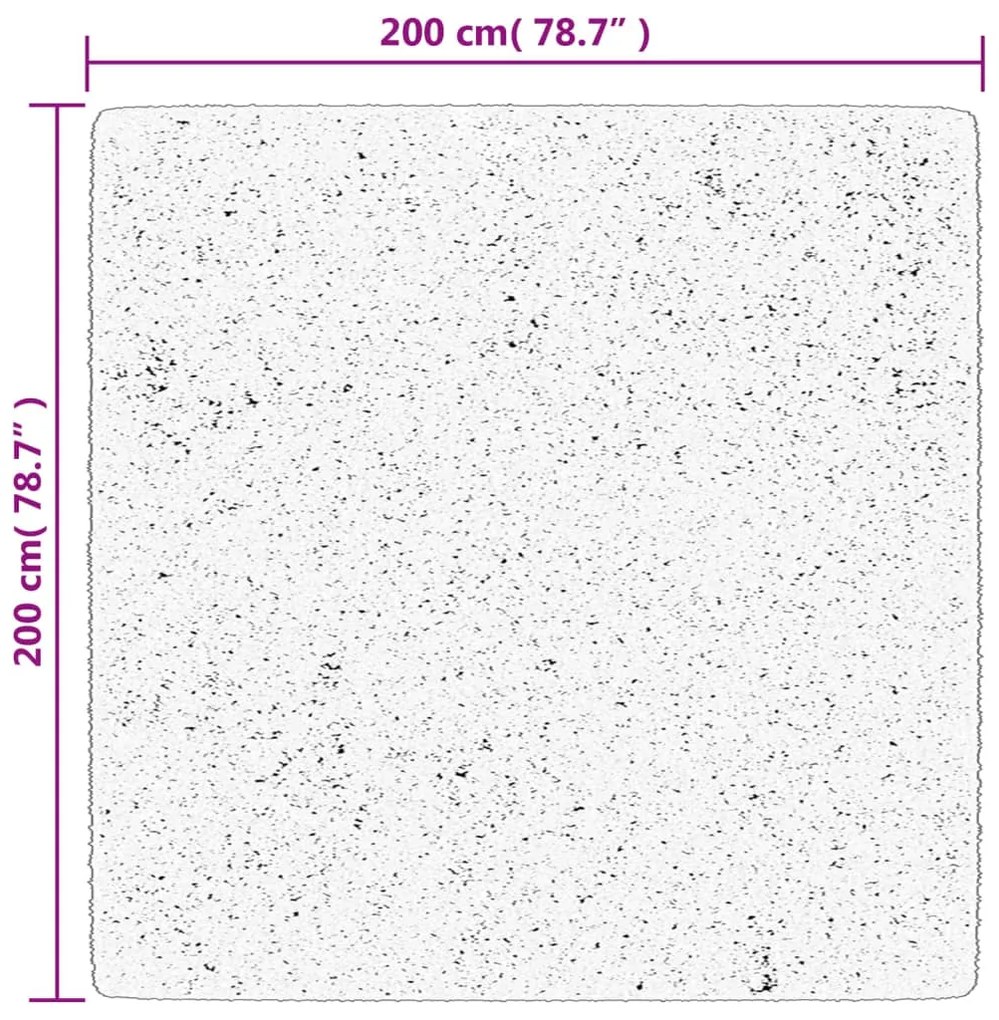 Χαλί OVIEDO με Κοντό Πέλος Κόκκινο 200 x 200 εκ. - Κόκκινο