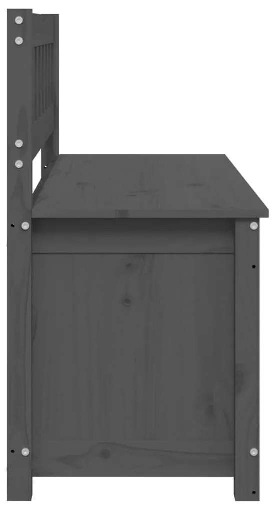 vidaXL Πάγκος Γκρι 110 x 41 x 76,5 εκ. από Μασίφ Ξύλο Πεύκου