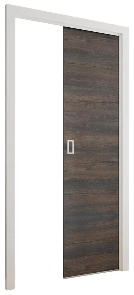 Συρόμενες πόρτες Dover 183, 61 kg, Σκούρα φλαμουριά, Πλαστικοποιημένη μοριοσανίδα, Καφέ, Ατσάλι, Αλουμίνιο | Epipla1.gr