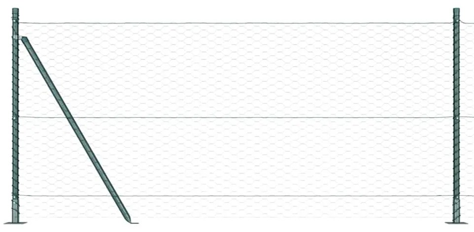 vidaXL Στύλος Περιφράξεων Πράσινο 25 x 1 μ (36 mm πλέγμα) Ατσάλι