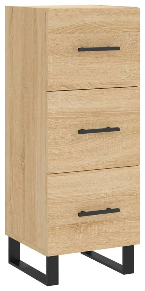 vidaXL Μπουφές Sonoma δρυς 34,5 x 34 x 180 εκ. από Επεξεργασμένο Ξύλο