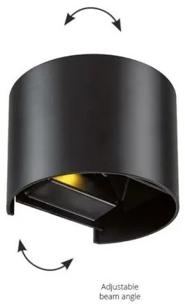 Απλίκα LED Greg μεταλλικό Viokef-4188701-Μαύρο 4188701