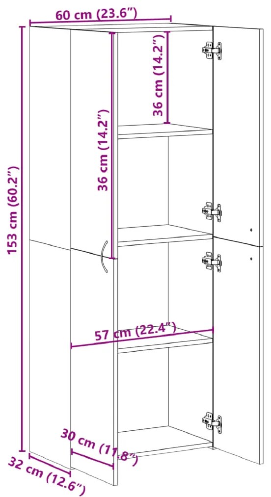 ΑΡΧΕΙΟΘΗΚΗ ΚΑΠΝΙΣΤΗ ΔΡΥΣ 60X32X153 ΕΚ. ΕΠΕΞ. ΞΥΛΟ 3276648