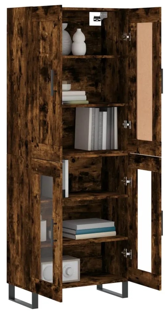 vidaXL Ντουλάπι Καπνιστή Δρυς 69,5x34x180 εκ. από Επεξεργασμένο Ξύλο