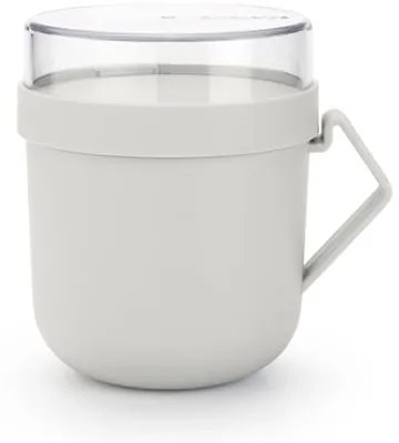 Brabantia 1006295 Κύπελλο με καπάκι Make&amp;Take 600ml, Light Grey