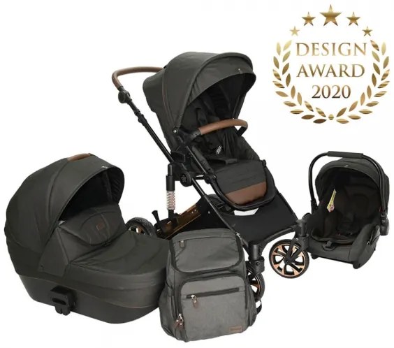 ΠΟΛΥΚΑΡΟΤΣΙ 3 ΣΕ 1 ΜΕ ΚΑΘΙΣΜΑ ΑΥΤΟΚΙΝΗΤΟΥ ΚΑΙ ΠΟΡΤ ΜΠΕΜΠΕ BEBE STARS BELIZE BLACK 390T-188