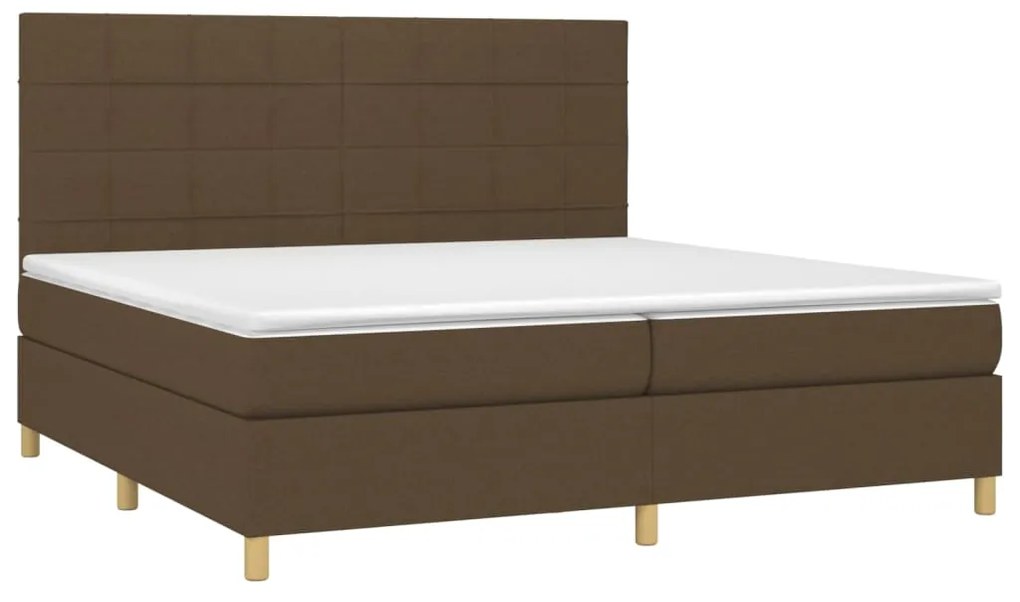 ΚΡΕΒΑΤΙ BOXSPRING ΜΕ ΣΤΡΩΜΑ ΣΚΟΥΡΟ ΚΑΦΕ 200X200 ΕΚ. ΥΦΑΣΜΑΤΙΝΟ 3142364