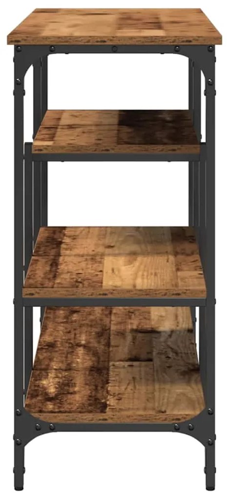 vidaXL Τραπέζι Κονσόλας με ράφι Παλαιό ξύλο 100 x 35 x 75 εκ.