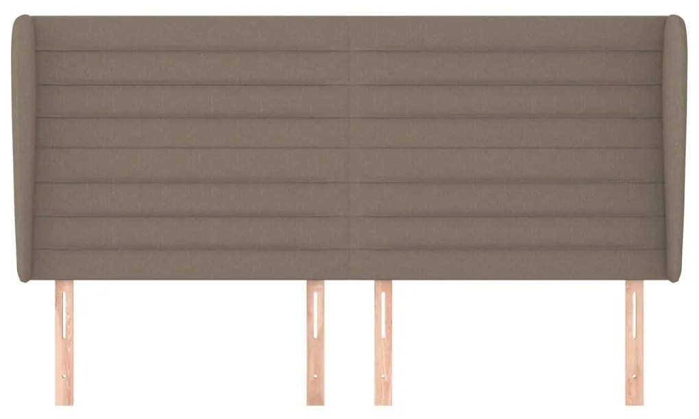 Κεφαλάρι με Πτερύγια Taupe 203x23x118/128 εκ. Υφασμάτινο 3118122