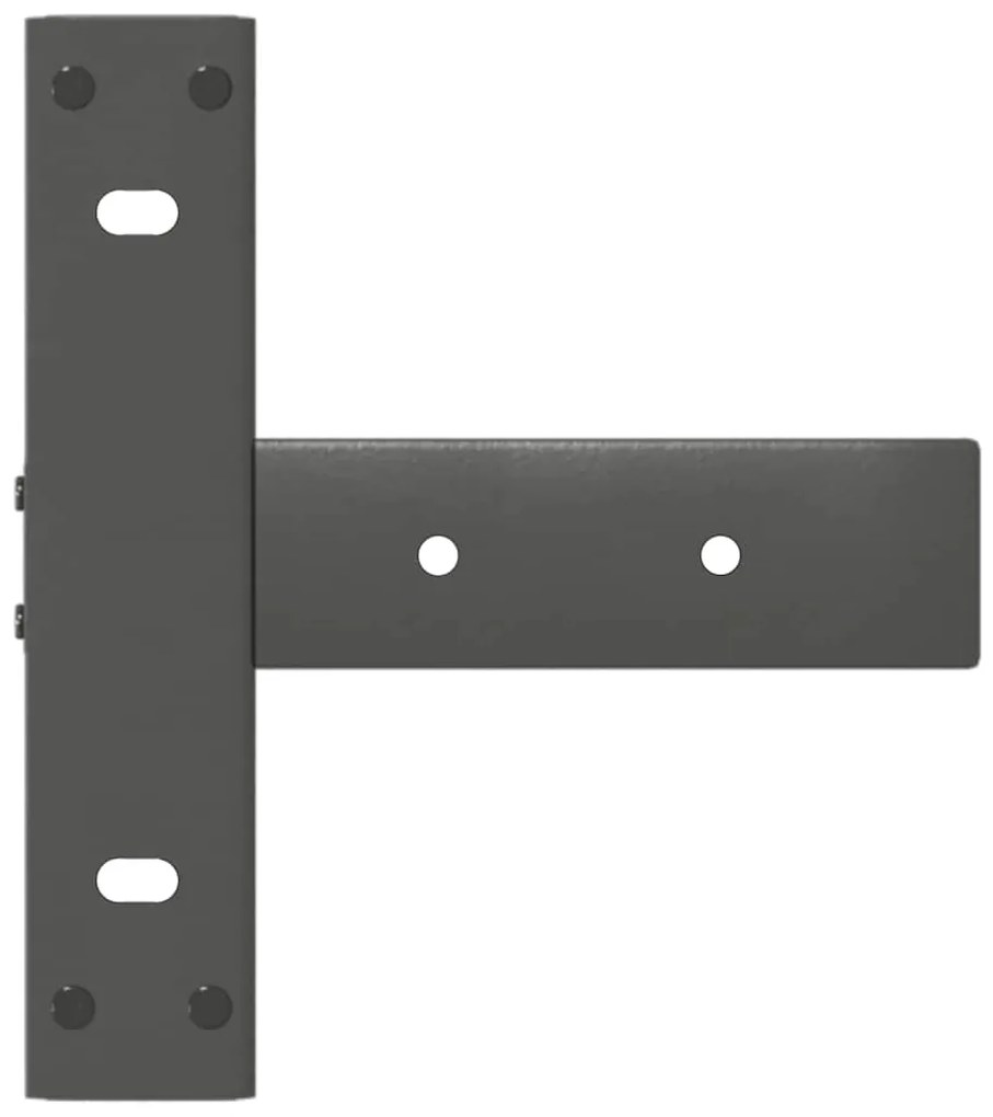 vidaXL Πόδια Κονσόλας σε Σχήμα Τ, 2 τεμ. Ανθρακί 25x28x(72-73) εκ. Ατσάλι