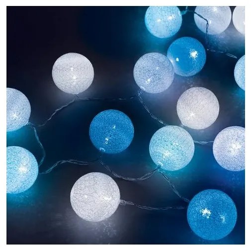 Λαμπάκια Σειρά 20 LED Πολύχρωμο 2,85m Cotton Balls Ocean 27-00434 Panagoulas 27-00434 Πολύχρωμο