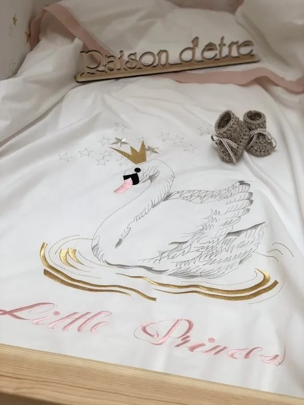 Σετ Σεντόνια Κούνιας - Swan with a Crown 108105001