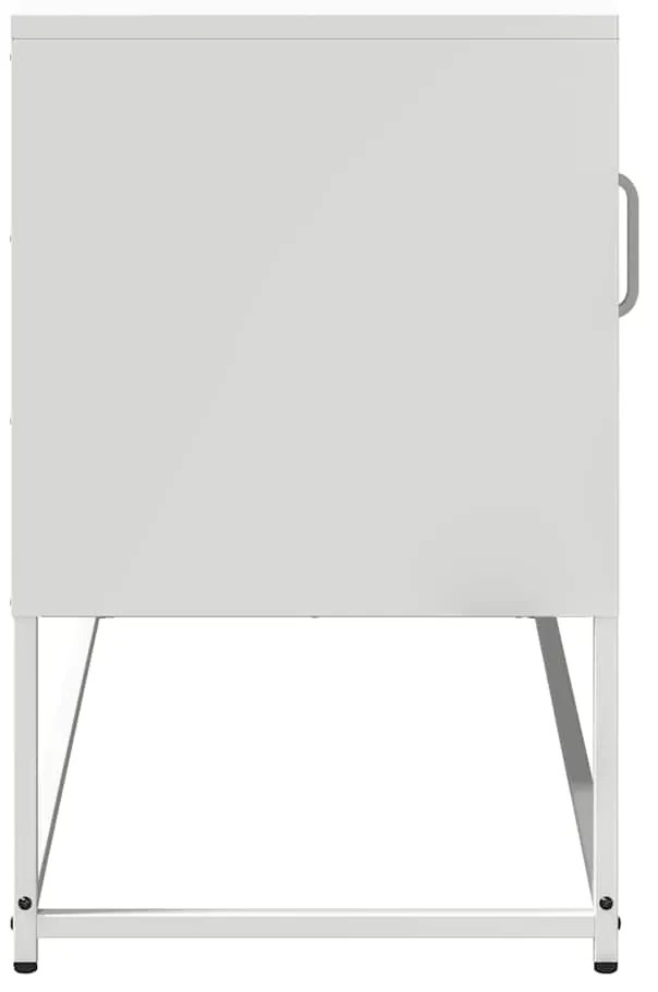 vidaXL Έπιπλο Τηλεόρασης Λευκό 100,5x39x60,5 εκ. από Ατσάλι