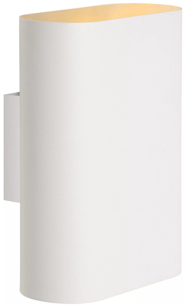 Φωτιστικό Επίτοιχο Lucide 12219-02-31 OVALIS Λευκό (White)|Χρυσό Χρώμα (Gold Coloured)