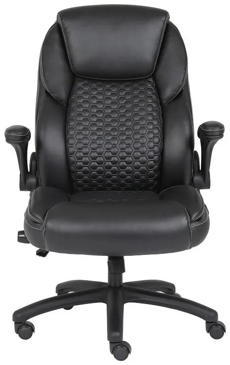 Καρέκλα γραφείου διευθυντή Desain pu σε μαύρη απόχρωση 74x73x108-116εκ 74x73x116 εκ.