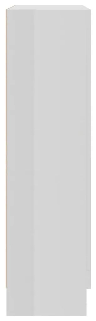 Βιτρίνα Γυαλιστερό Λευκό 82,5 x 30,5 x 115 εκ. Μοριοσανίδα - Λευκό