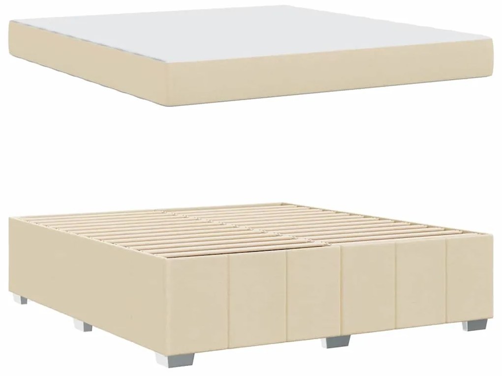 vidaXL Σκελετός Κρεβατιού Κρεμ 180 x 200 cm ύφασμα