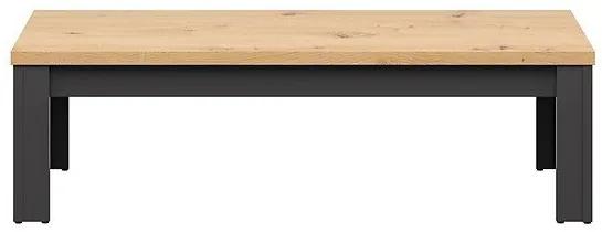 Τραπεζάκι σαλονιού Boston CG107, Artisan βελανιδιά, Γραφίτης, 40x65x130cm, 26 kg, Πλαστικοποιημένη μοριοσανίδα, Γωνιακό | Epipla1.gr