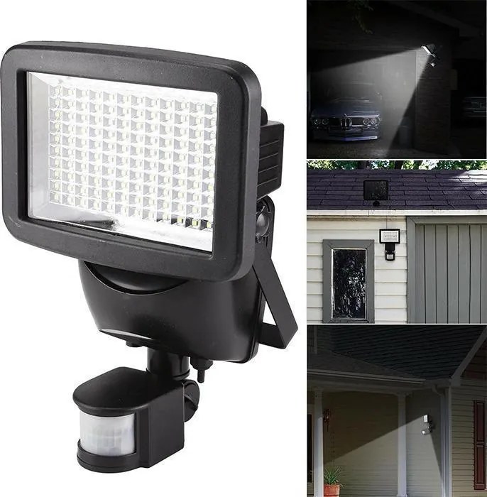 120 Led Solar Power Rechargeable PIR Motion Sensor Security Light