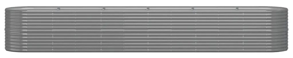 vidaXL Ζαρντινιέρα Γκρι 440x80x68 εκ. Γαλβανισμένος χάλυβας