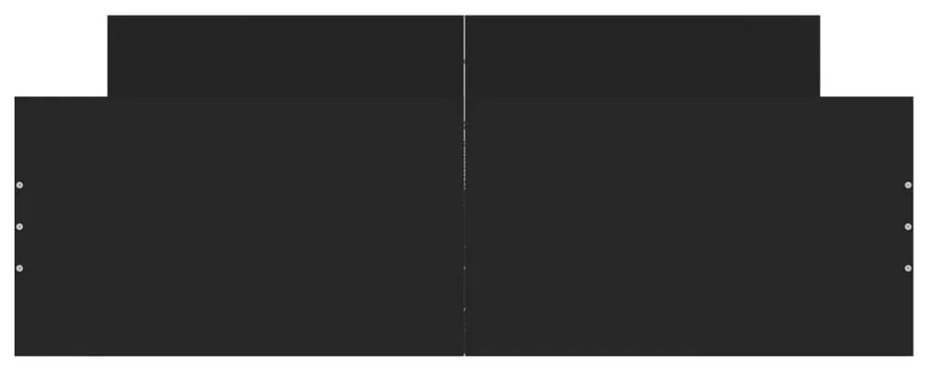 vidaXL Πλαίσιο Κρεβατιού με Κεφαλάρι & Ποδαρικό Μαύρο 135 x 190 εκ.