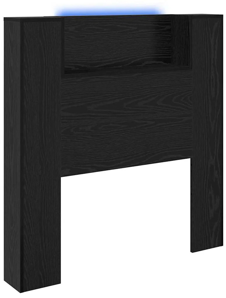 vidaXL Κεφαλάρι Μαύρη Οξυά 100 x 15 x 103,5 εκ. Επεξεργασμένο ξύλο