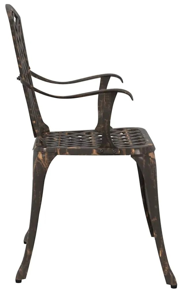 vidaXL Καρέκλα Κήπου 2 pcs Μπρονζέ 53 x 51 x 88.5 εκ. Αλουμίνιο