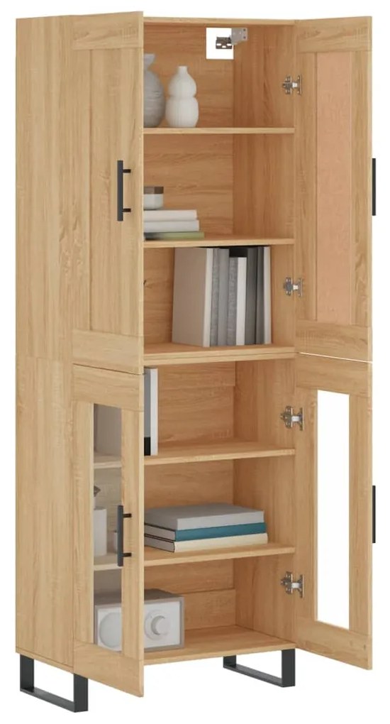 vidaXL Ντουλάπι Sonoma δρυς 69,5 x 34 x 180 εκ. από Επεξεργασμένο Ξύλο