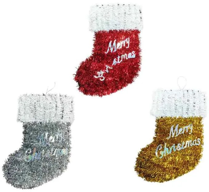 Κρεμαστή Χριστουγεννιάτικη Κάλτσα “Merry Christmas” 34cm – Hanging Christmas Stocking “Merry Christmas”