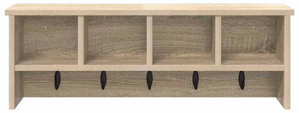 vidaXL Τοίχου Κρεμάστρα Sonoma Δρυς 75 x 16 x 26 εκ Επεξεργασμένο ξύλο