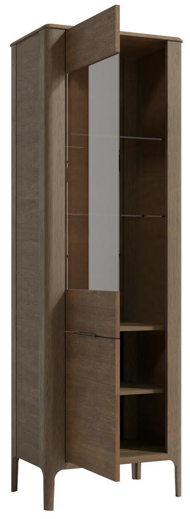 Βιτρίνα Austin BG100, Σκούρα δρυς, Με πόρτες, 195x63x42cm, 58 kg | Epipla1.gr