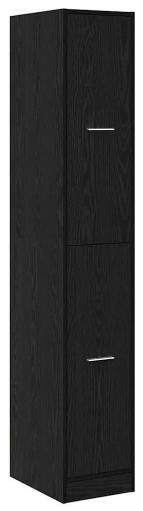 vidaXL Φαρμακοποιϊκή Ντουλάπα Μαύρη δρυς 30 x 41 x 174.5 εκ.