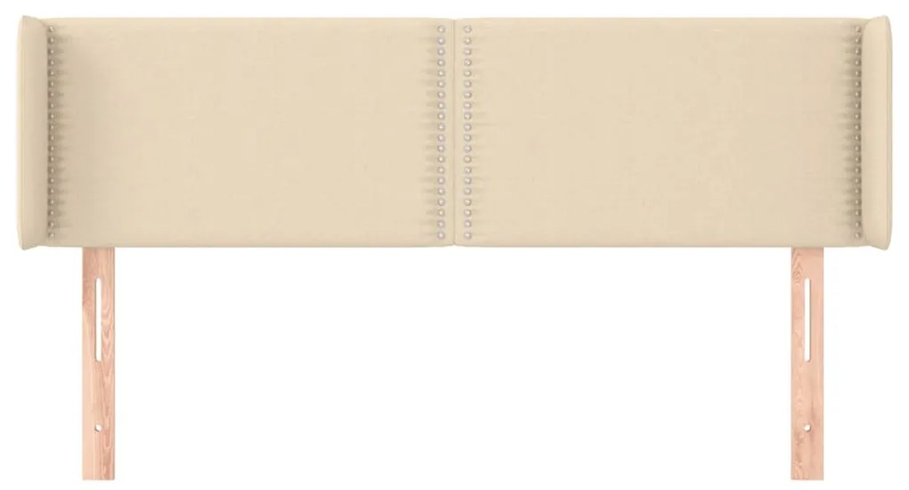 vidaXL Κεφαλάρι με Πτερύγια Κρεμ 147x16x78/88 εκ. Υφασμάτινο