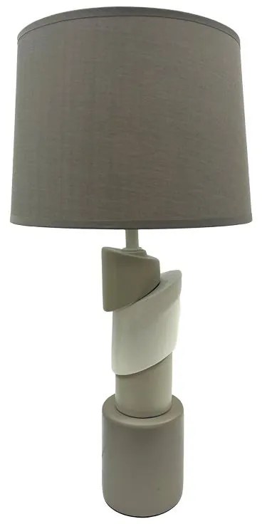 Επιτραπέζιο φωτιστικό Frant Inart E27 καφέ κεραμικό-μέταλλo Φ28x54εκ 28x28x54 εκ.