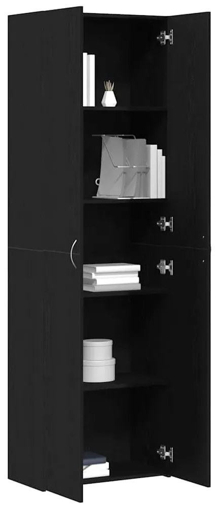 vidaXL Γραφείο Ντουλάπι με ράφι 2 pcs Μαύρη δρυς 60 x 32 x 190