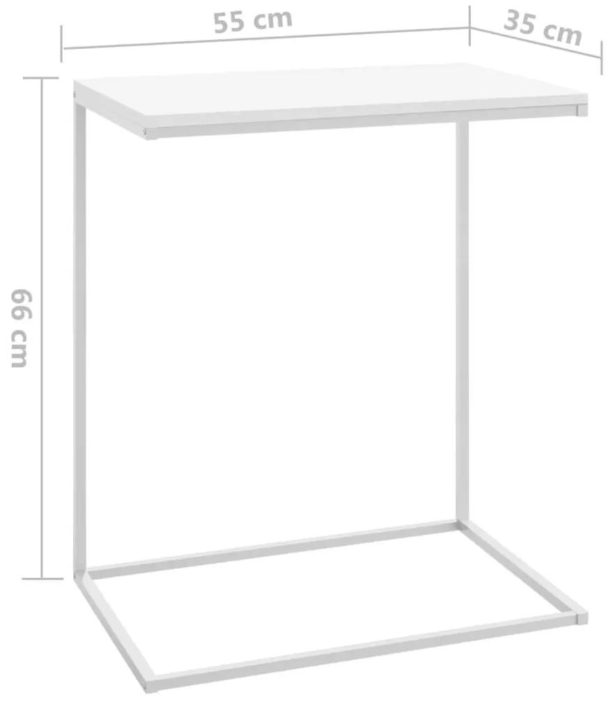 Τραπέζι Βοηθητικό Λευκό 55x35x66εκ. από Επεξεργασμένο Ξύλο - Λευκό