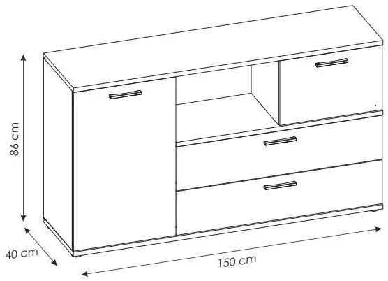 Μπουφές Newty 2D2S
