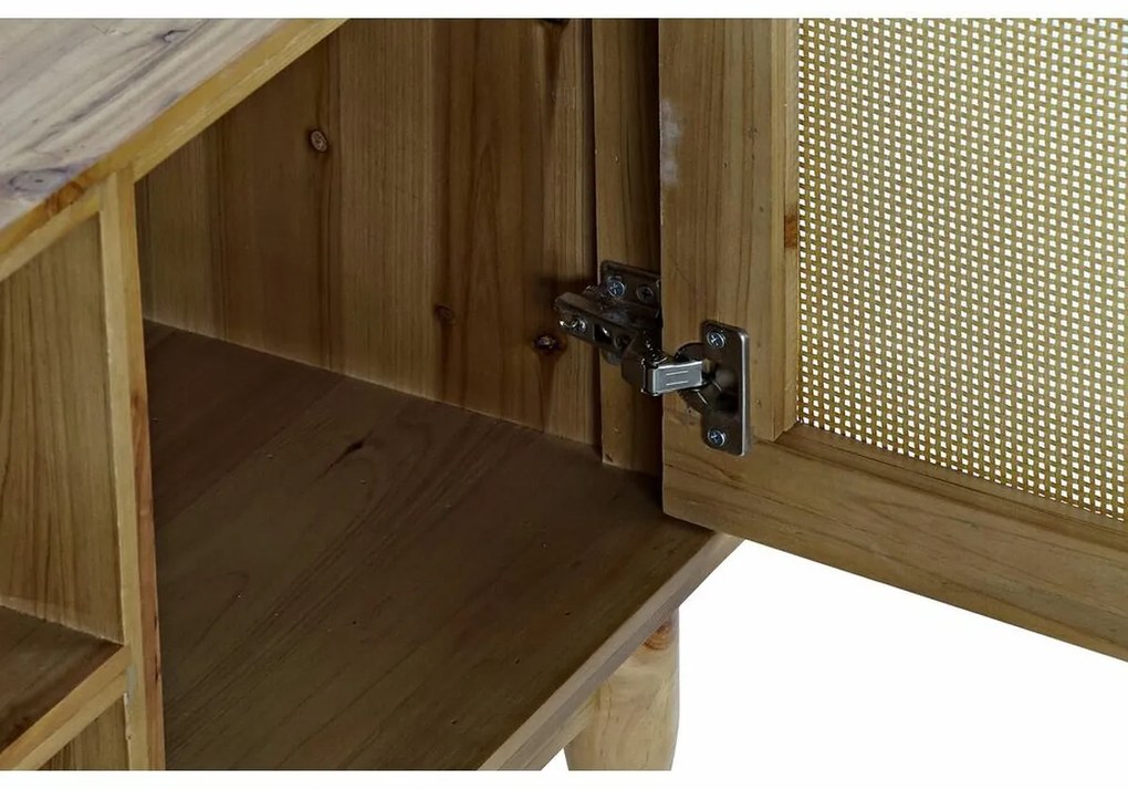 Τηλεόραση DKD Home Decor Καφέ 140 x 38 x 53 cm Έλατο Φυσικό ρατάν