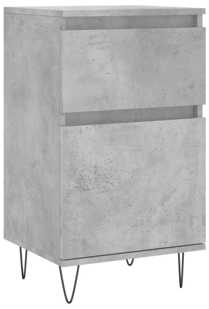 vidaXL Ντουλάπια 2 τεμ. Γκρι Σκυροδ. 40x35x70 εκ. Επεξεργασμένο Ξύλο