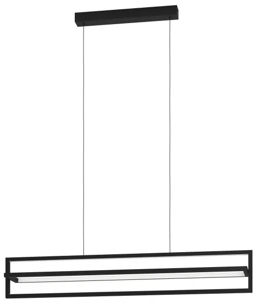 Κρεμαστό Φωτιστικό Οροφής LED 34W Μαύρο 3CCT Dimmable Κινητό Siberia 900466 Eglo-900466-Μαύρο 900466